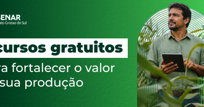 Cartaz anunciando cursos agronegócio do Senar/MS