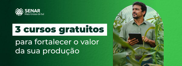 Cartaz anunciando cursos agronegócio do Senar/MS