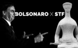 Bolsonaro apontando o dedo para o STF. Indulto difícil