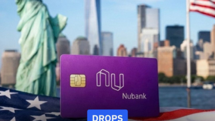 Nubank e estátua da Liberdade. Vagas nos EUA